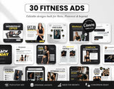 Fitness Coach Static Meta Ad Templates DigiPax