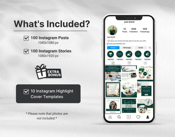 Home Decor Instagram Templates Bundle Kit What is included mockup