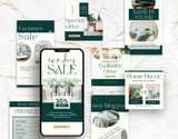 Home Decor Instagram Templates Bundle Kit posts and stories mockup