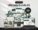 Ultimate Home Decor Social Media Templates Bundle Kit Mockup DigiPax