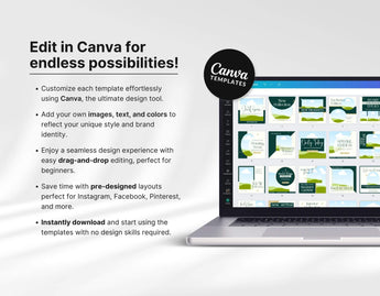 Ultimate Home Decor Social Media Templates Bundle Kit Edit in Canva mockup DigiPax