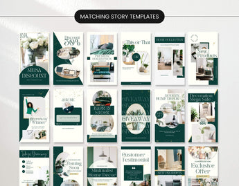 Home Decor Social Media Story Templates Bundle Kit Mockup DigiPax