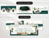Home Decor Facebook Ad Templates and Cover Templates mockup DigiPax