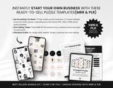 PLR MRR Instagram Puzzle Templates Bundle ready to sell products mockup DigiPax