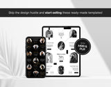 PLR MRR Instagram Puzzle Templates Bundle phone & tablet mockup DigiPax