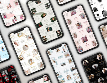 PLR MRR Instagram Puzzle Templates Bundle Phones Mockup DigiPax