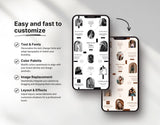 PLR MRR Instagram Puzzle Templates Bundle Easy to customize DigiPax