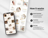 PLR MRR Instagram Puzzle Templates Bundle How it Works Mockup DigiPax