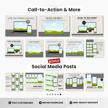 Instagram Templates Mockups Bundle Black Devices DigiPax