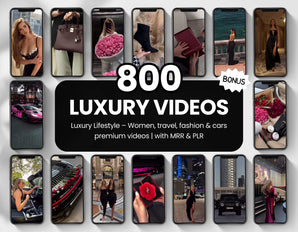 800 Luxury Woman Videos for Instagram Reels & TikTok with PLR & MRR DigiPax