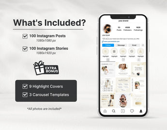 Luxury Photography Instagram Templates Bundle Kit DigiPax