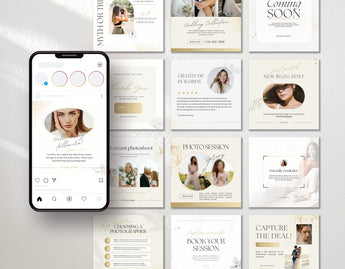 Luxury Photography Instagram Templates Bundle Kit DigiPax