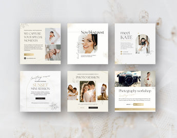 Luxury Photography Instagram Templates Bundle Kit DigiPax