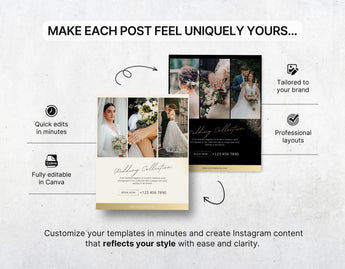 Luxury Photography Instagram Templates Bundle Kit Color Changes Mockup