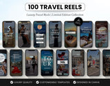 100 Luxury Travel Reels Templates Bundle DigiPax