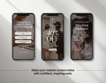 100 Melanin Instagram Reels Templates Bundle Mockup