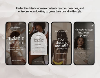 100 Melanin Instagram Reels Templates Bundle Mockup