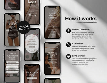 100 Melanin Instagram Reels Templates Bundle How it Works Mockup