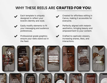 100 Melanin Instagram Reels Templates Bundle Mockup