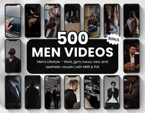 500 Men Videos for Instagram Reels & TikTok with PLR & MRR DigiPax