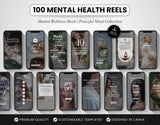 100 Mental Health Reels Templates Bundle DigiPax