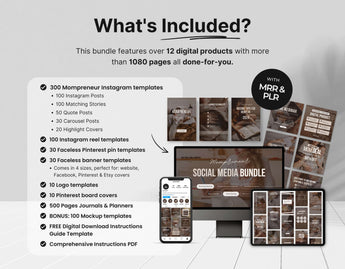 Mompreneur Social Media Templates Bundle with PLR & MRR DigiPax