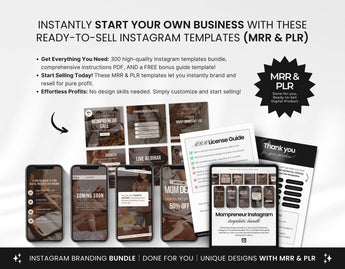 PLR MRR Mompreneur Faceless Instagram Templates Bundle DigiPax