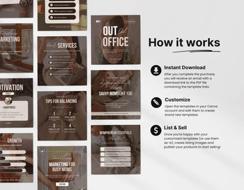 PLR MRR Mompreneur Faceless Instagram Templates Bundle DigiPax