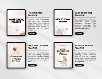 Mompreneur Planner Templates Templates Bundle with PLR & MRR DigiPax