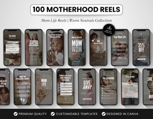 100 Motherhood Reels Templates Bundle DigiPax