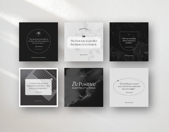 Motivational Quotes Instagram Post Templates DigiPax 6 posts mockup