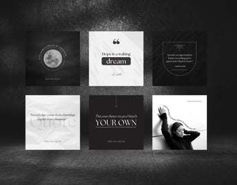 Motivational Quotes Instagram Post Templates 6 posts mockup