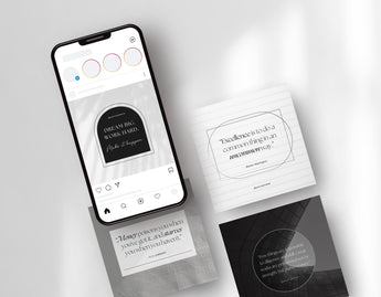 Motivational Quotes Instagram Post Templates phone posts mockup