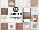 Motivational Quotes Instagram Post Templates Beige DigiPax