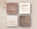 Motivational Quotes Instagram Post Templates Beige DigiPax