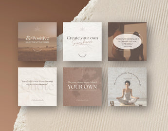 Motivational Quotes Instagram Post Templates Beige DigiPax