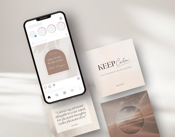 Motivational Quotes Instagram Post Templates Beige DigiPax