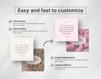 Motivational Quotes Instagram Post Templates Beige DigiPax