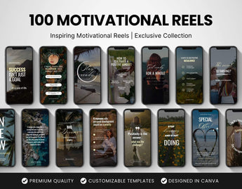 100 Motivational Reels Templates Bundle DigiPax