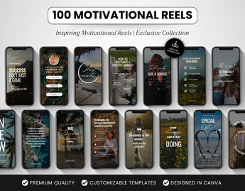 100 Motivational Reels Templates Bundle DigiPax