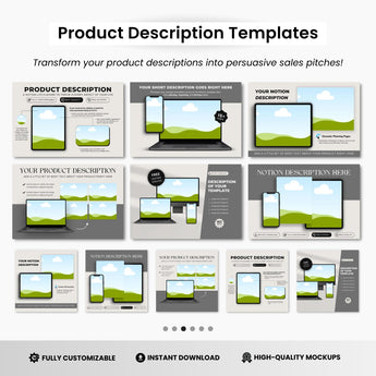 Notion Template Canva Mockups Bundle Black Devices DigiPax