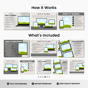 Notion Template Canva Mockups Bundle Black Devices DigiPax