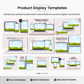 Notion Template Canva Mockups Bundle White Devices DigiPax