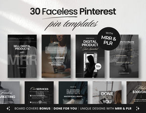 PLR MRR Faceless Mompreneur Pinterest Pin Templates Bundle DigiPax