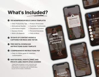 PLR MRR Instagram Mompreneur Reels Templates Bundle DigiPax