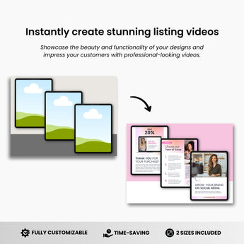 Etsy Printables Bundle Listing Video Template Black DigiPax