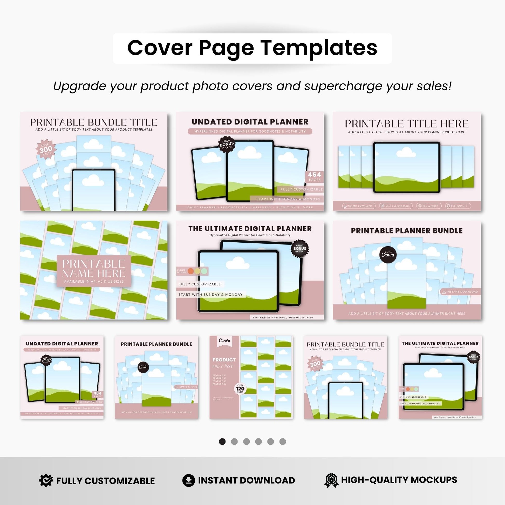 Printables Canva Mockup Templates White Devices DigiPax
