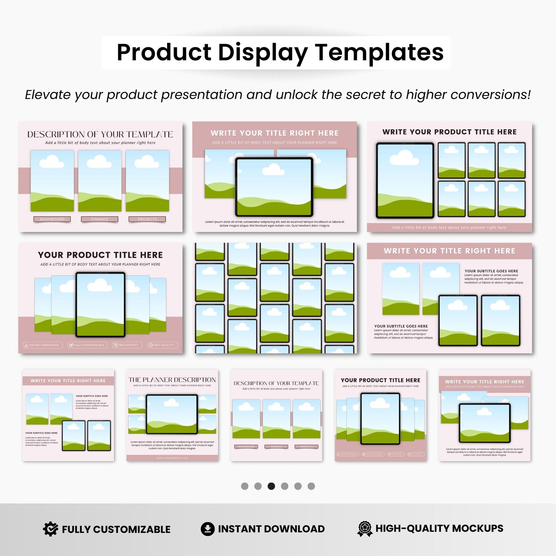 Printables Canva Mockup Templates White Devices DigiPax