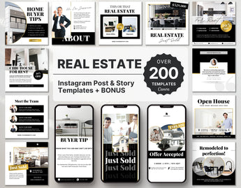 Real Estate Instagram Templates Bundle Luxury DigiPax