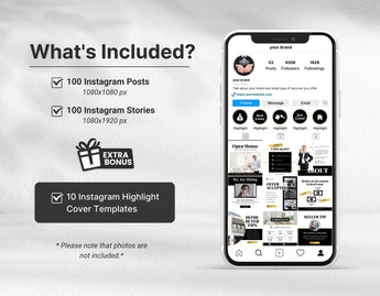 Real Estate Instagram Templates Bundle Luxury DigiPax